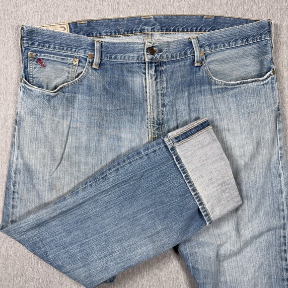 Polo Ralph Lauren Other - Polo Ralph Lauren Hampton Straight Red Line Selvedge Blue Denim Jeans Mens 40x32